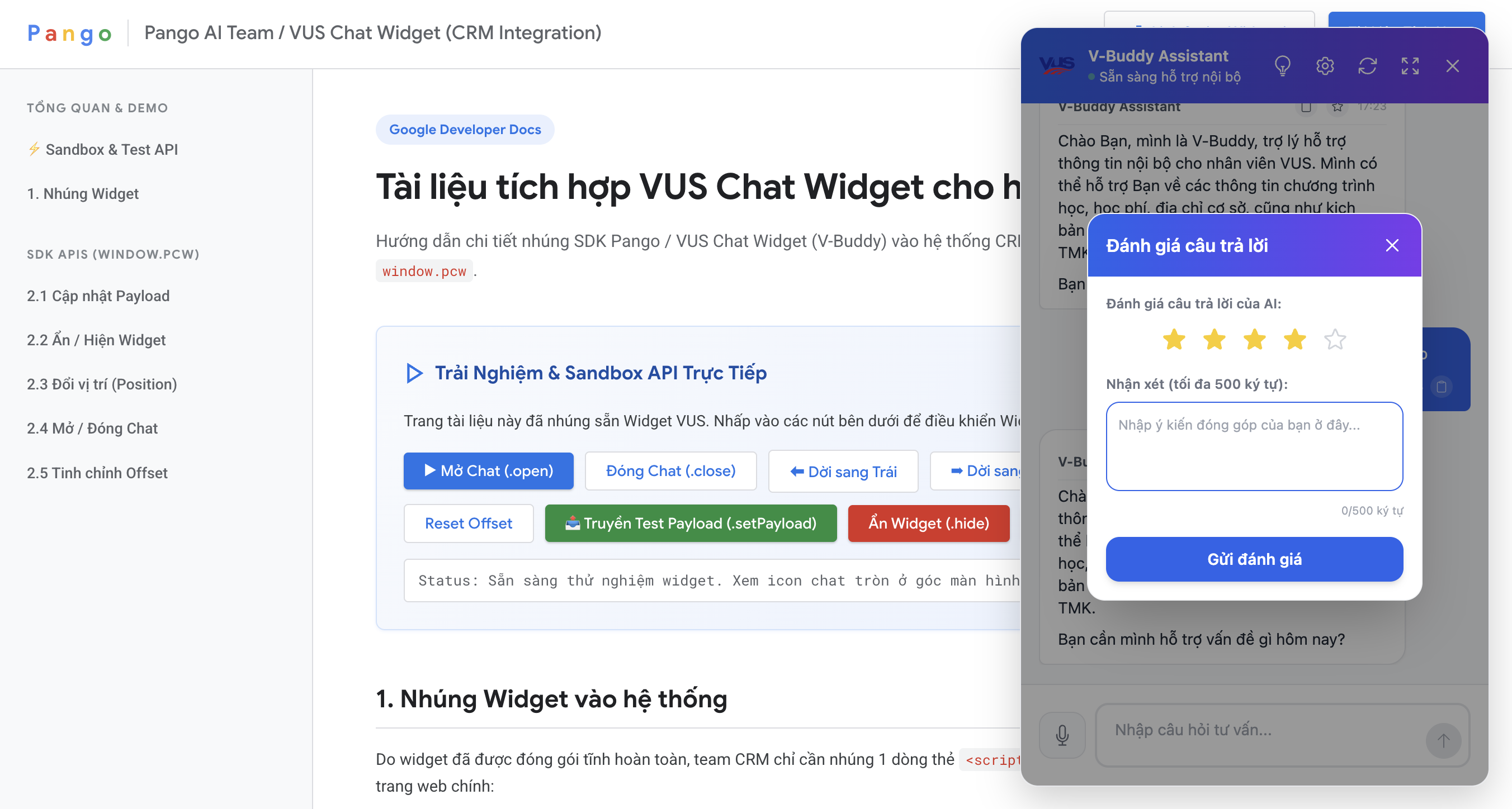 Session Rating Modal
